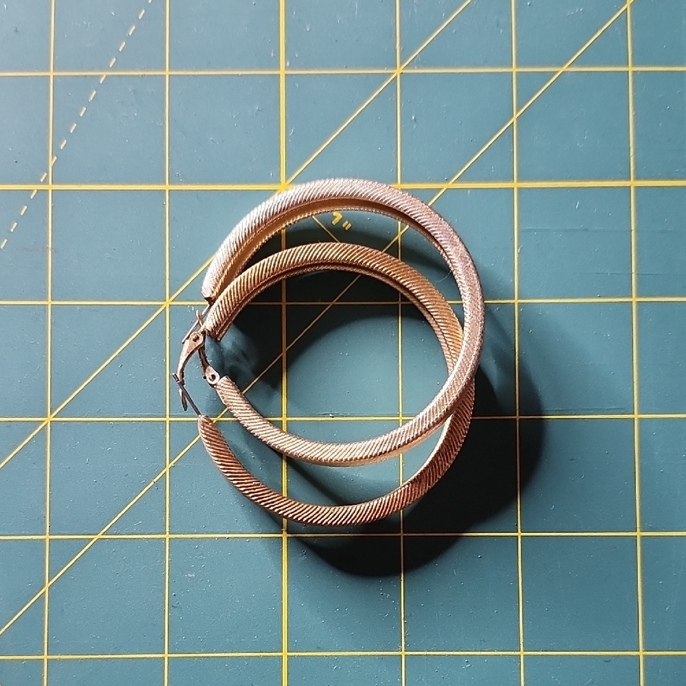 Gold and Silver Hoop Earrings